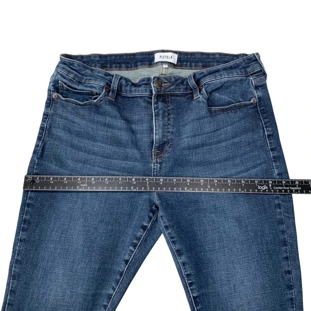 Pistola High Rise Ankle Skinny Jeans Dark Wash Denim‎ Comfort Stretch Size 32